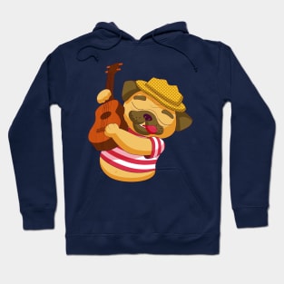 Pug Guitar Hoodie